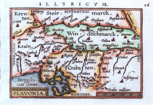 ORTELIUS, ABRAHAM: KARTA SLAVONIJE